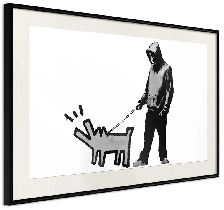 Poster  Banksy: Choose Your Weapon  Cornice Quadri Cornice nera con pass-partout, Larghezza x Altezza Home decor 45x30