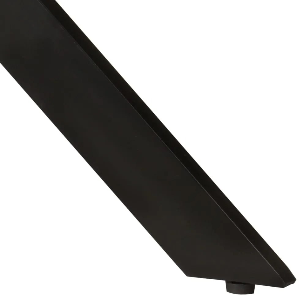 Tavolo da pranzo Ø110x78cm in legno massello di mango e acciaio