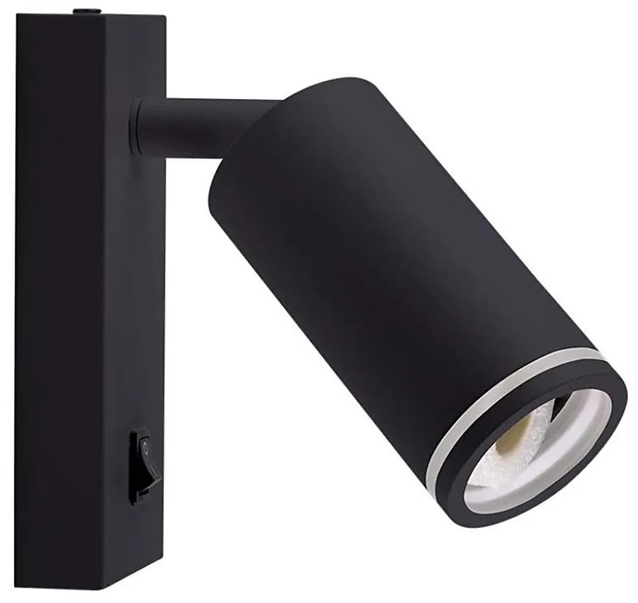 Faretto da parete con interruttore 1xGU10/35W/230V nero