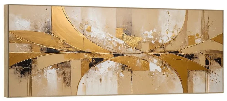 Quadro 150x60 cm Gold Abstraction