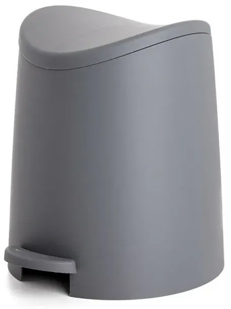 Pattumiera con Pedale e Coperchio Grigio Antracite in Plastica