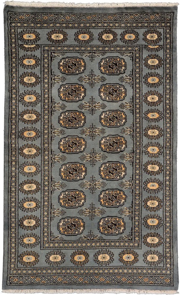 Bokhara Tappeto orientale 90x150 Verde (Pakistan) Annodato A Mano