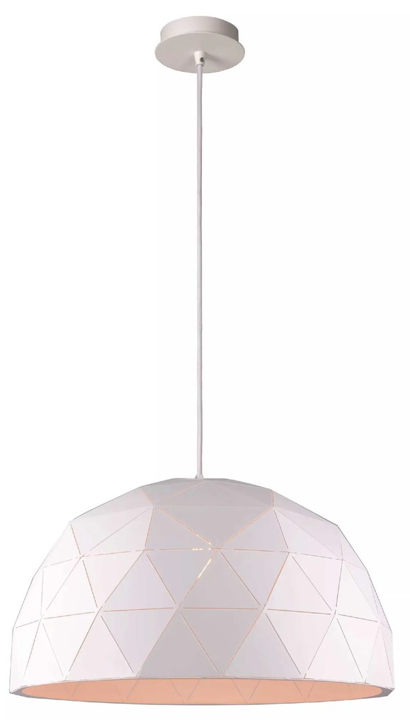 Lucide Lampada a sospensione con diffusore a cupola in metallo dal design moderno Otona - 60W BIANCO