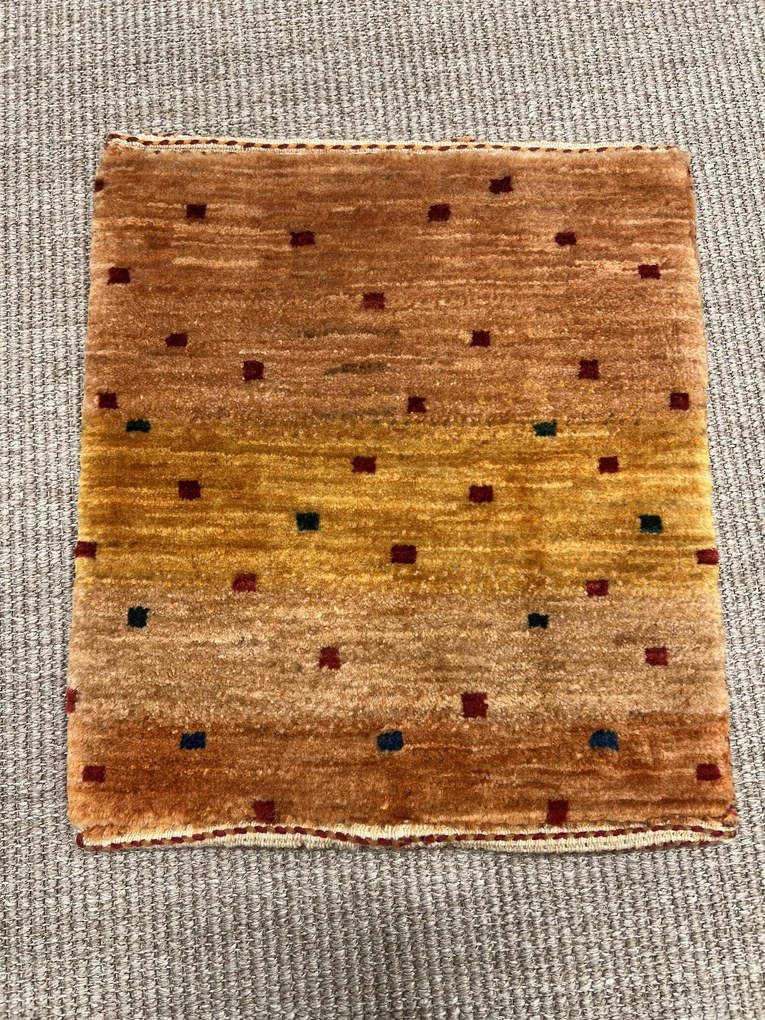 Gabbeh Tappeto persiano 40x40 Giallo (Iran) Annodato A Mano