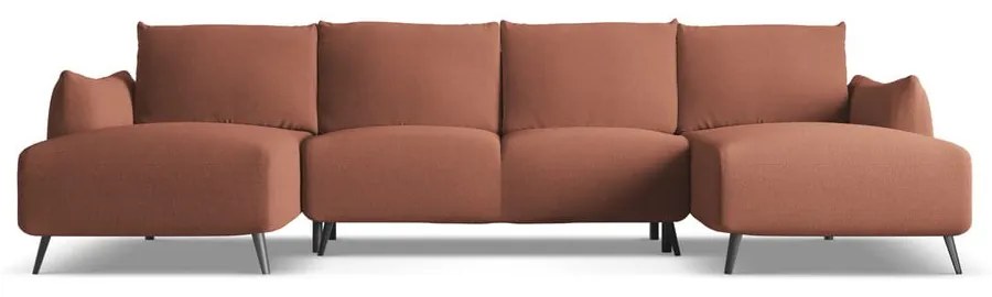 Divano angolare rosa Malie – Makamii