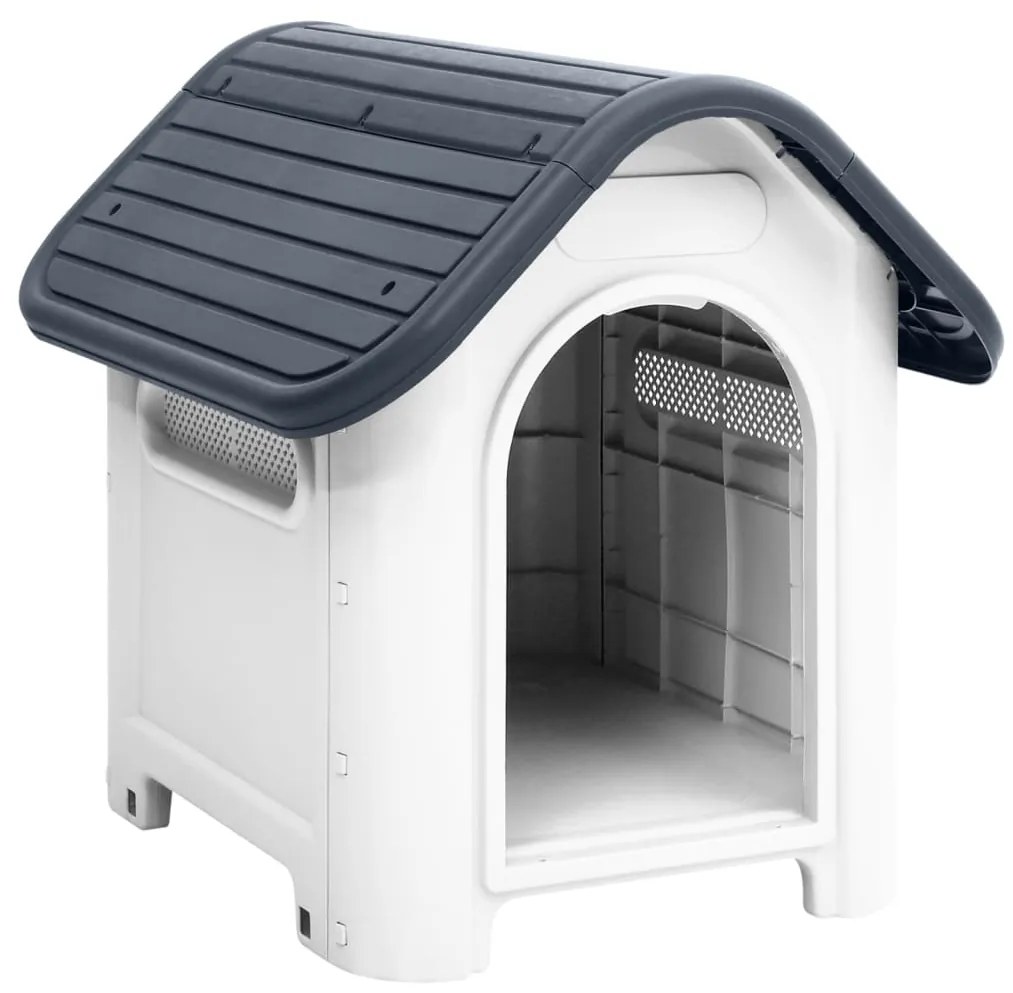 Casetta Per Cani Grigia 59x75x66 Cm İn Polipropilene /