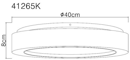 Globo 41265K - Plafoniera LED LIAMI LED/24W/230V diametro 40 cm 4000K bianco