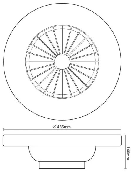 Plafoniera LED con ventilatore OPAL LED/48W/230V + telecomando