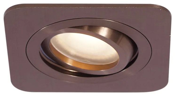 Set di 6 faretti da incasso arrotondati bronzo scuro GU10 50mm IP44 - Alberto