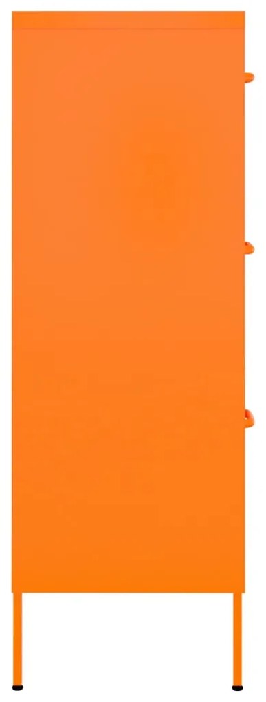 Cassettiera arancione 80x35x101,5 cm in acciaio