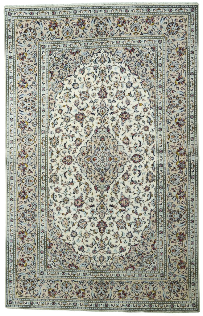 Kashan Tappeto 190 x 300 Beige (Iran) Annodato A Mano