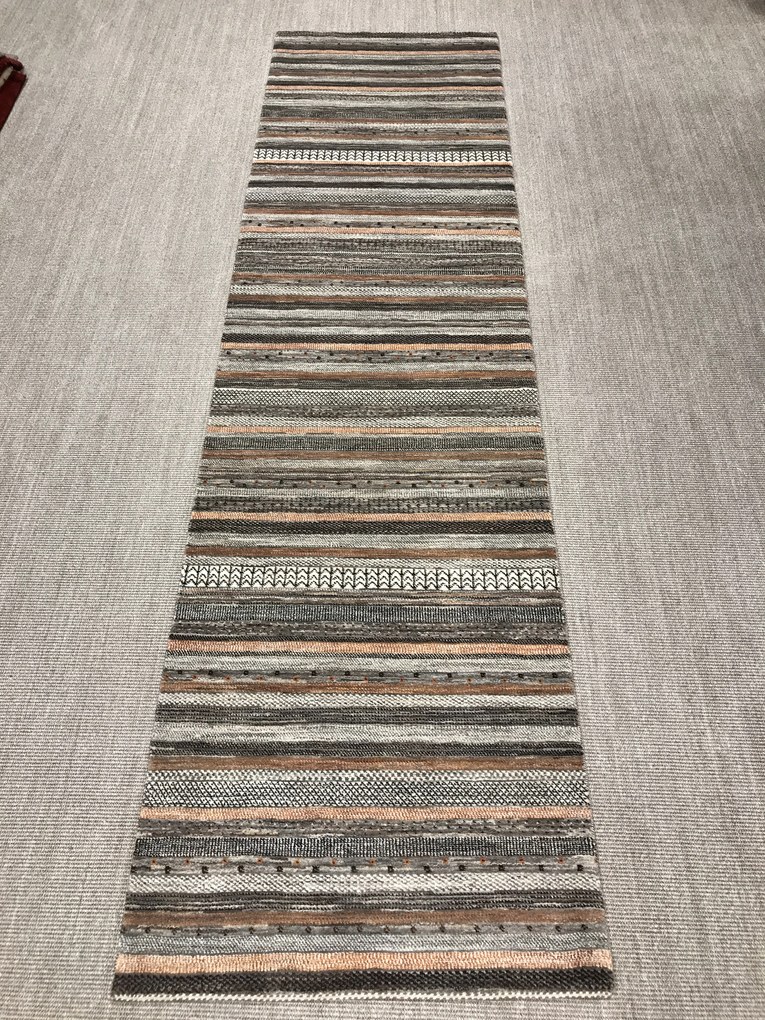 Loribaft Tappeto 90 x 340 Beige (Iran) Annodato A Mano
