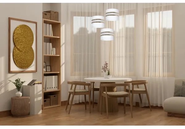 Lampadario a sospensione con filo CORAL 3xE27/60W/230V bianco