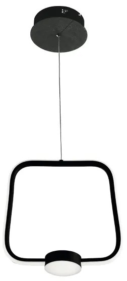 Lampada LED sospensione 28W D32 cm - moderno Nero ALFA Piccolo