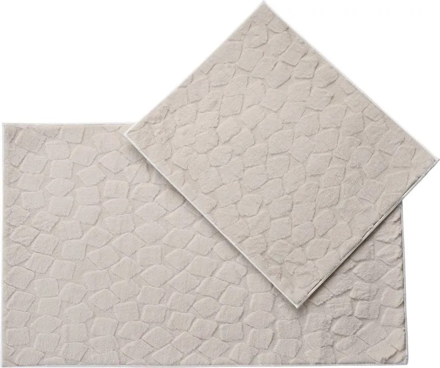 Set di tappetini per il bagno beige 2 pz 60x100 cm Rabbit – Foutastic