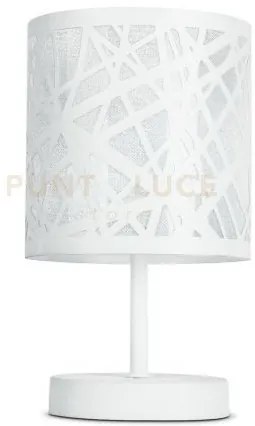 Lume batik bianco 1 luce attacco e14 13x13x19cm