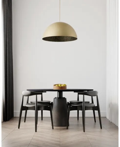 Lampadario a sospensione con filo SFERA 1xE27/60W/230V diametro 50 cm oro/nero