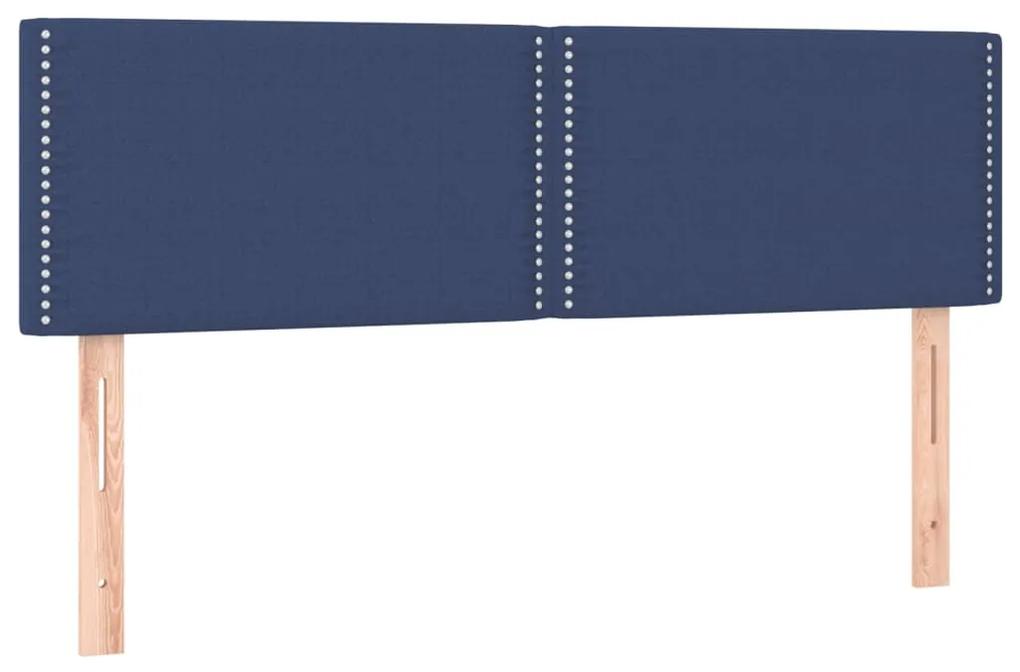 Giroletto a Molle con Materasso Blu 140x200 cm in Tessuto