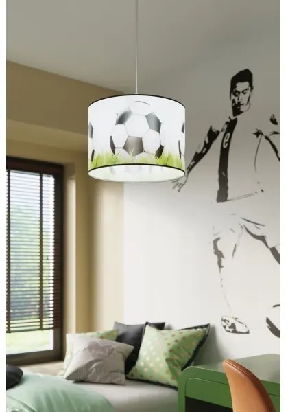 Sollux SL.1428 - Lampadario a sospensione per bambini FOOTBALL 1xE27/15W/230V diametro 30 cm