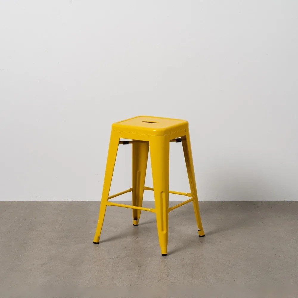 Set di sedie da bar gialla in metallo 2 pz (altezza della seduta 61 cm) – Ixia