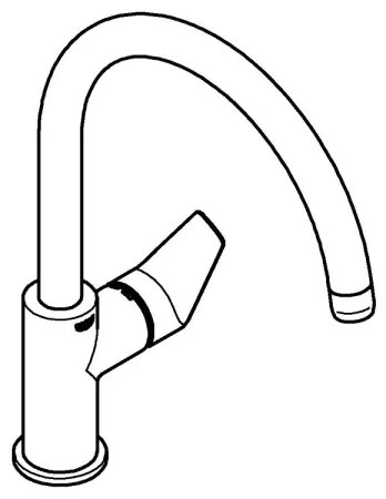 GROHE 30529001 - Miscelatore per lavello START EDGE, cromo lucido