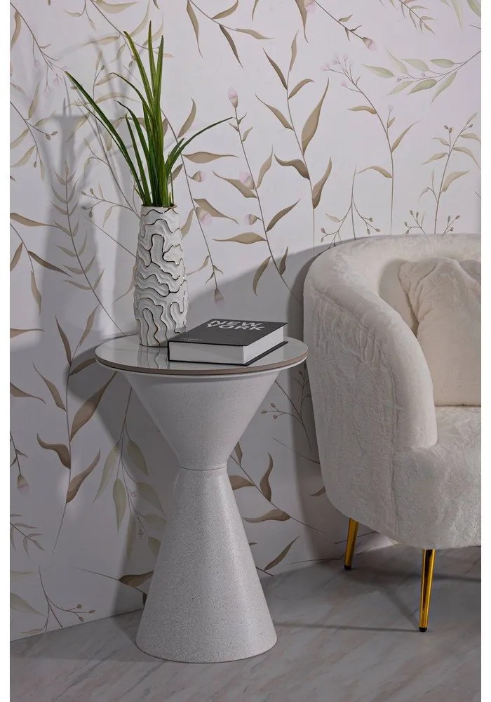 Tavolino rotondo con piano in ceramica ø 44 cm Fush - Mauro Ferretti