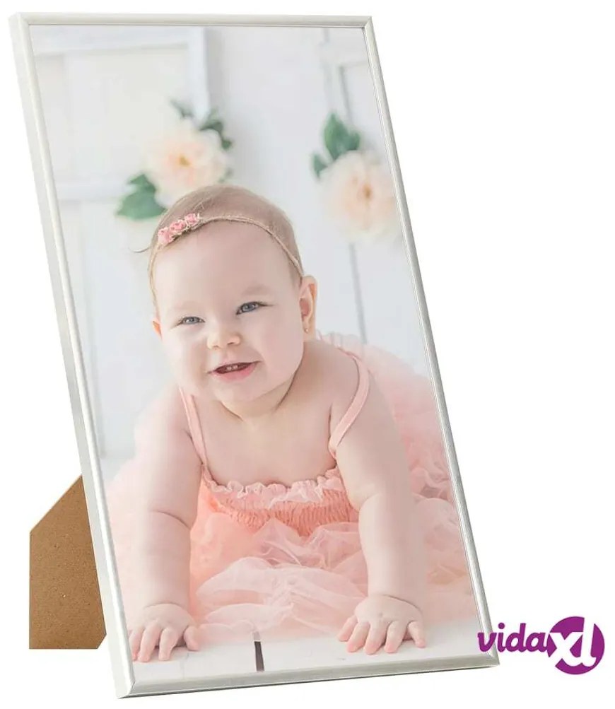 vidaXL Cornici Foto Collage 3 pz per Tavolo Argento 10x15 cm in MDF