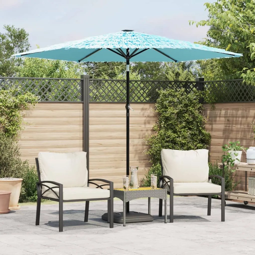 Ombrellone Giardino Con Palo İn Acciaio Blu 268x268x226 Cm /