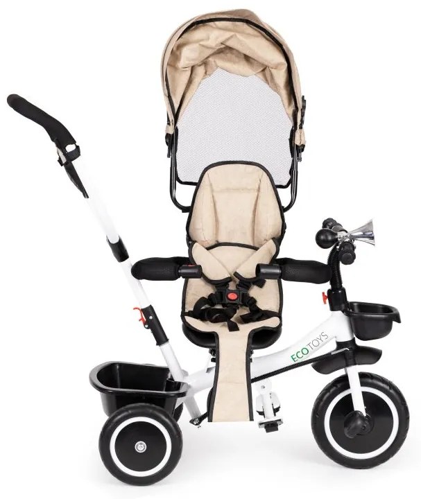 Triciclo, passeggino in beige ECOTOYS