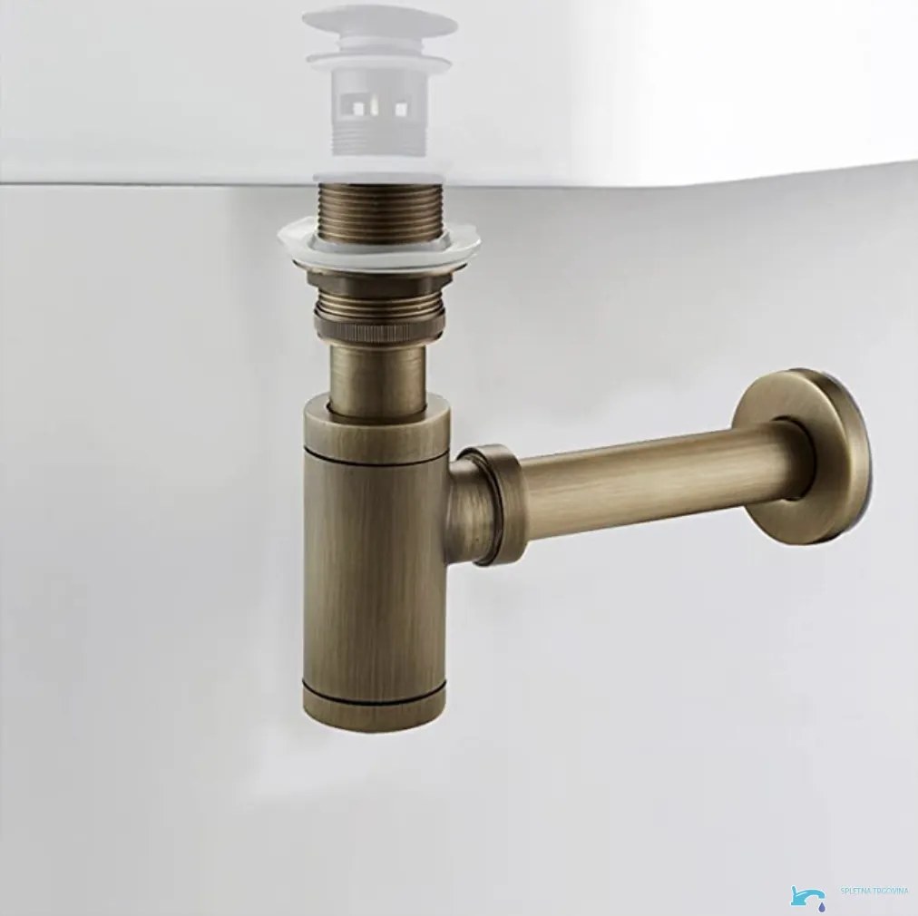 Sifone pop-up EYN SAQ1556 in più finiture, tra cui bronzo antico e ottone anticato