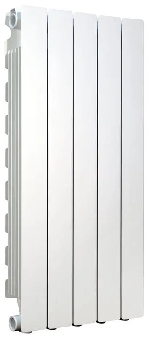 Radiatore acqua calda PRODIGE MODERN in alluminio 1 colonna, 5 elementi, interasse 800 mm, bianco