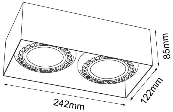 Brosline 1269 - Faretto CAGE 2xGU10/18W/230V nero