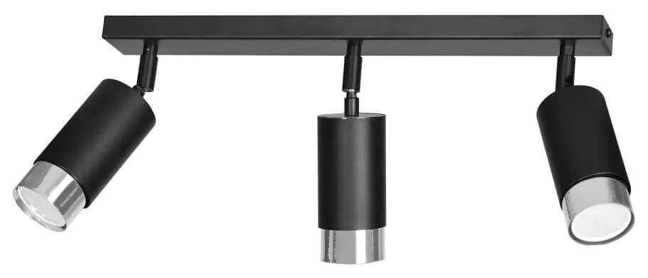 Lampadario Orientabile HIRO 3 BLACK e WHITE da soffitto e parete Colore del corpo Nero