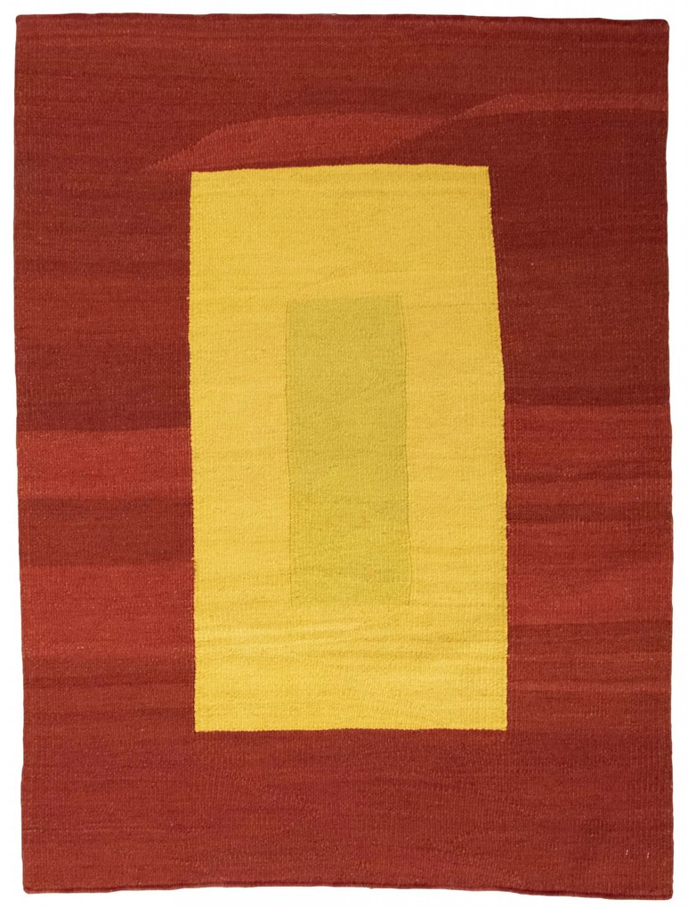 Kilim Tappeto persiano 150x200 Giallo (Iran) Tessuto A Mano