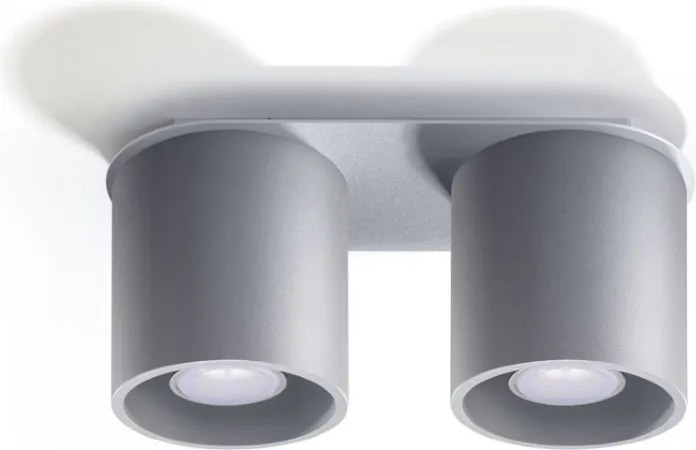 Plafoniera da soffitto in acciaio 2xGU10 ORBIS 2 in Alluminio