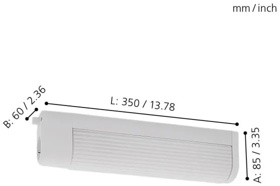 Eglo 94987 - Applique BARI 1 2xE14/40W/230V