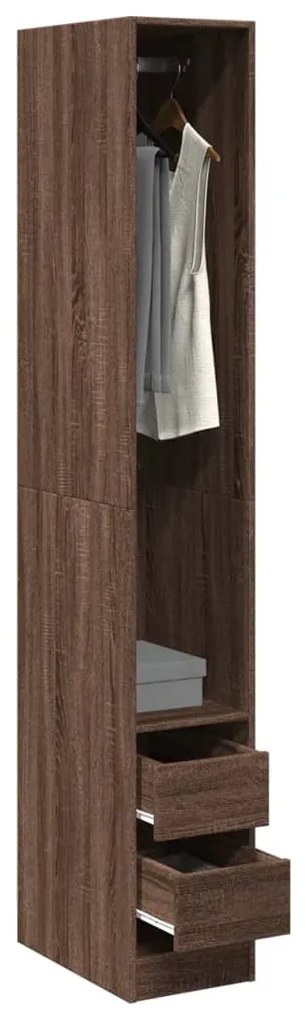 Armadio Rovere Marrone 30x50x200 Cm İn Legno Multistrato /