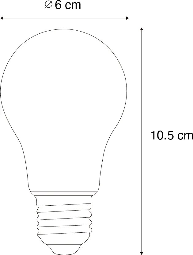 Set di 5 Lampadine LED dimmerabili E27 A60 Opale 7W 806 lm 3000K