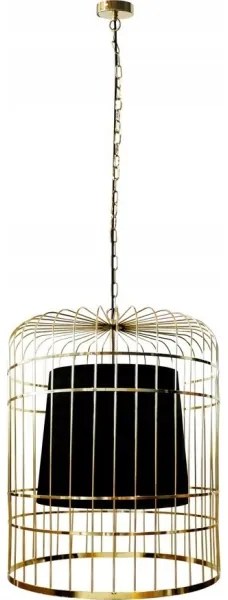 Lampadario a sospensione con catena LONGIS 2xE27/60W/230V diametro 60 cm oro/nero