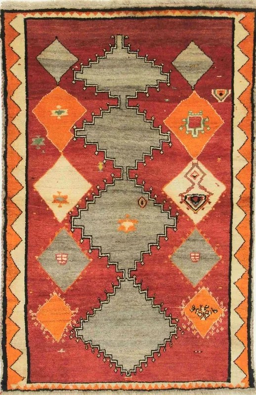 Gashghai Tappeto persiano 170x110 Rosso (Iran) Annodato A Mano