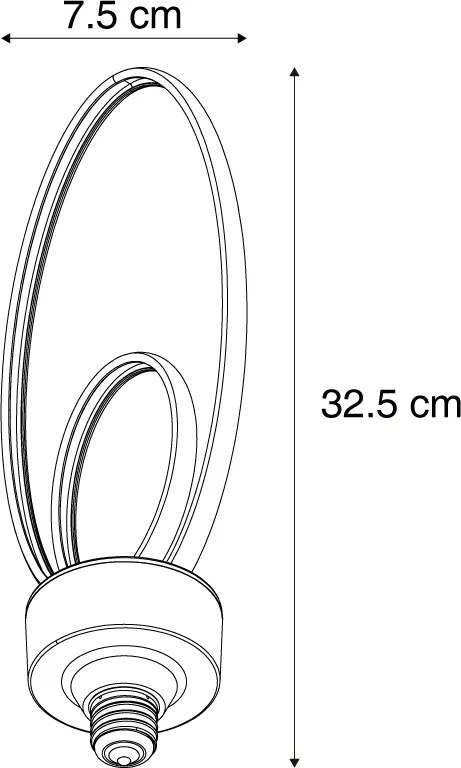 Lampadina decorativa LED E27 nera 6W 450 lm 3000K