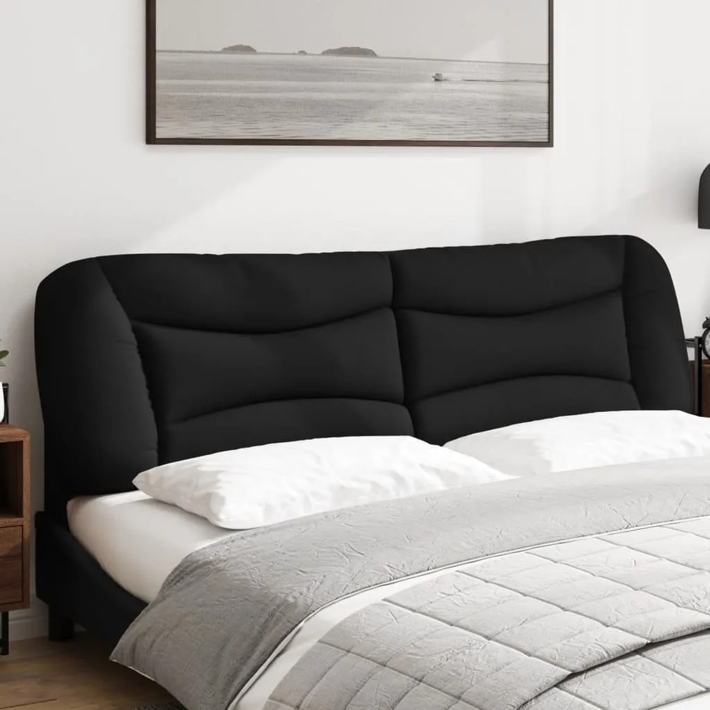 Cuscino testiera nero 180 cm in tessuto