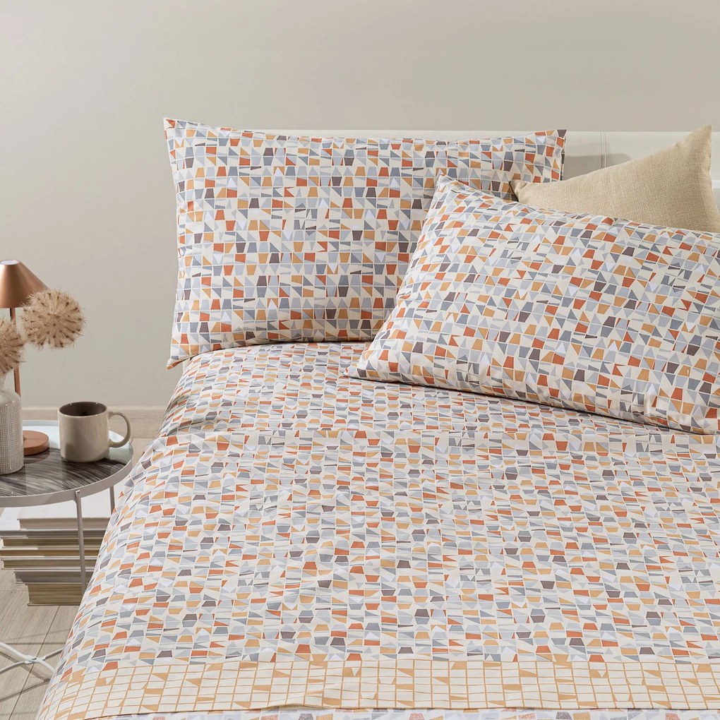 Completo Lenzuola in Cotone Orleans Matrimoniale Caleffi