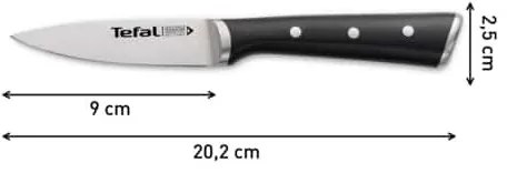 Tefal - Coltello inox ICE FORCE 9 cm cromo/nero