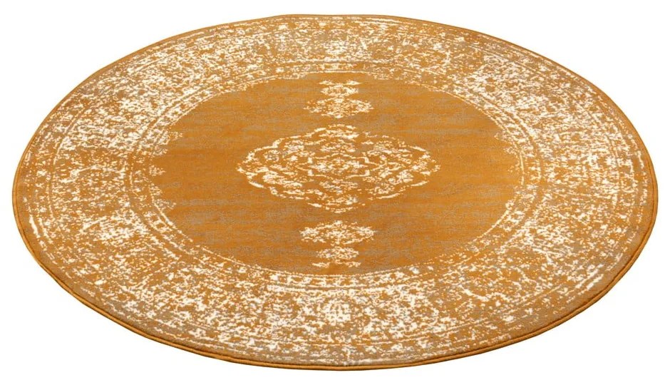 Tappeto rotondo giallo/arancio ø 160 cm Méridional - Hanse Home