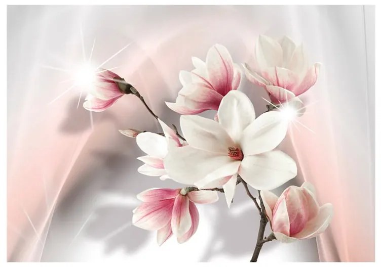 Fotomurale  White magnolias  Colore Grigio, Dimensioni e Misure 200x140