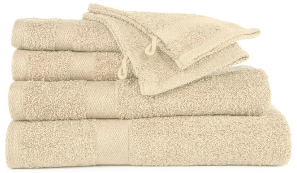 Asciugamano marrone sabbia , 50 x 100 cm - Tiseco Home Studio