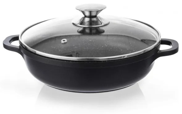 Casseruola antiaderente Pfluon Granit con coperchio in vetro , ⌀ 24 cm Grande - Orion