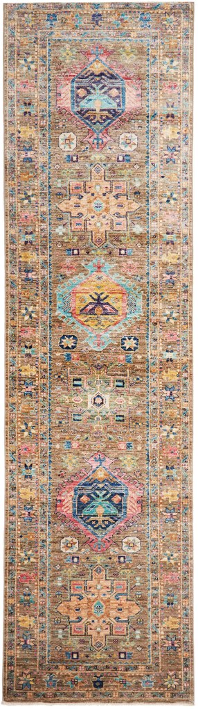 Samarkand Tappeto 290 x 80 Grigio (Pakistan) Annodato A Mano
