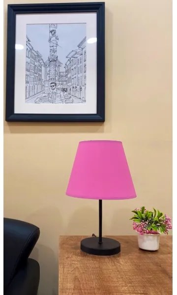 Lampada da tavolo 1xE27/60W/230V rosa/nero